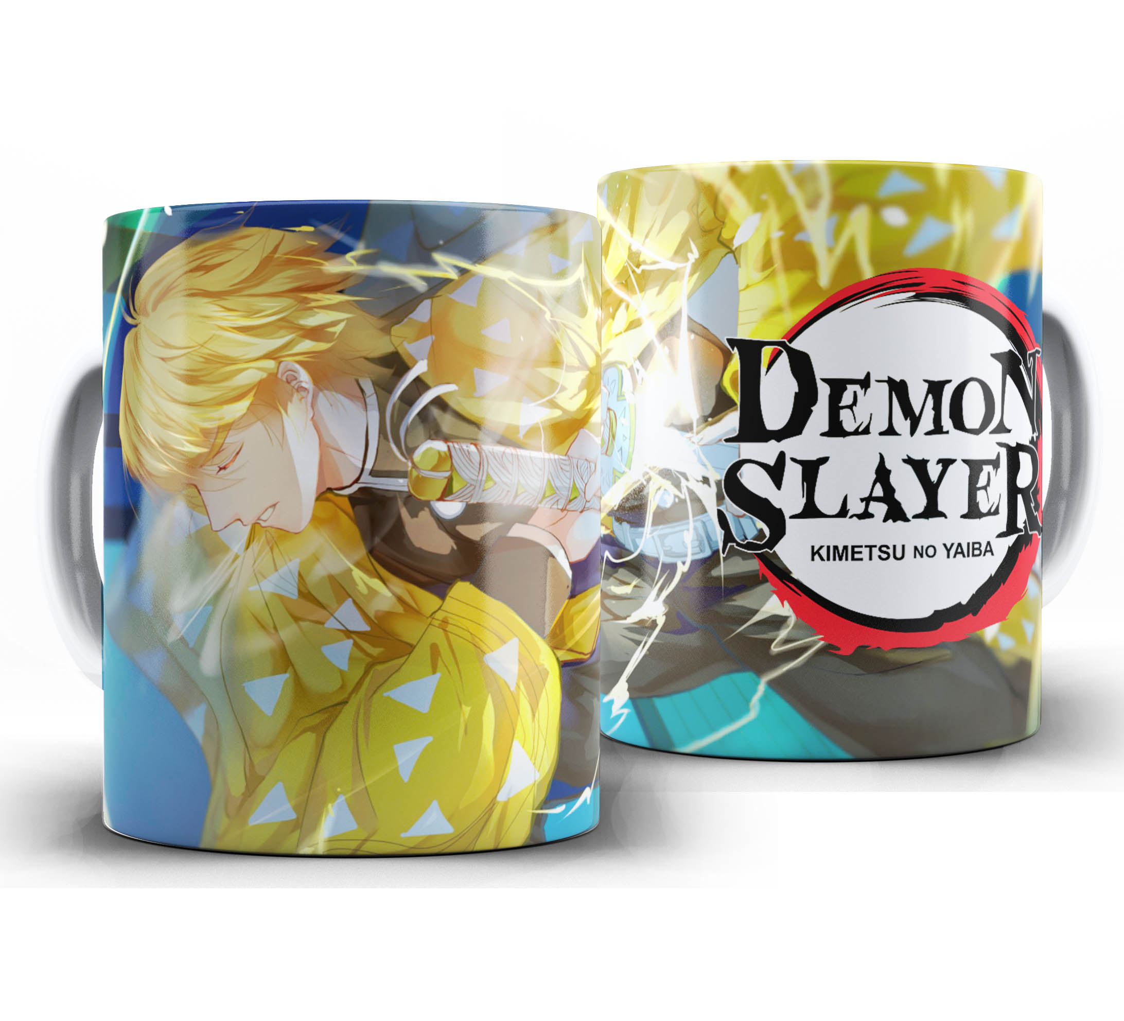Caneca Anime - Demon Slayer Kimetsu no Yaiba W30 - Zenitsu Agatsuma